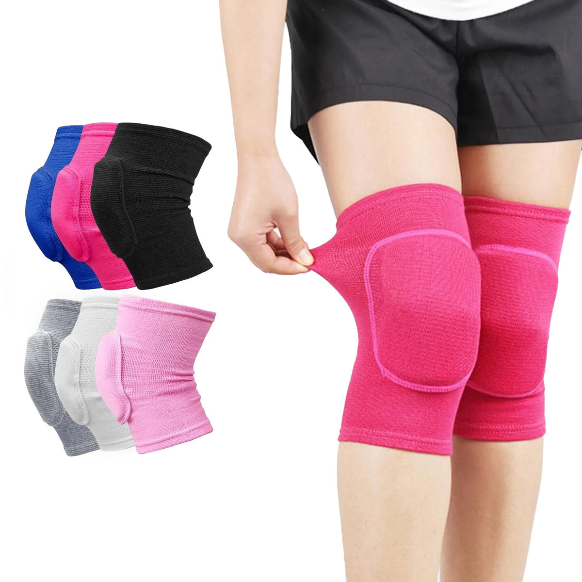 Cushioned Knee Pads for Yoga, Floor Cleaning, Gardening & Home Workouts | Protective Knee Support for Hard Surfaces | Elastic Fit Stays Secu | Thomler