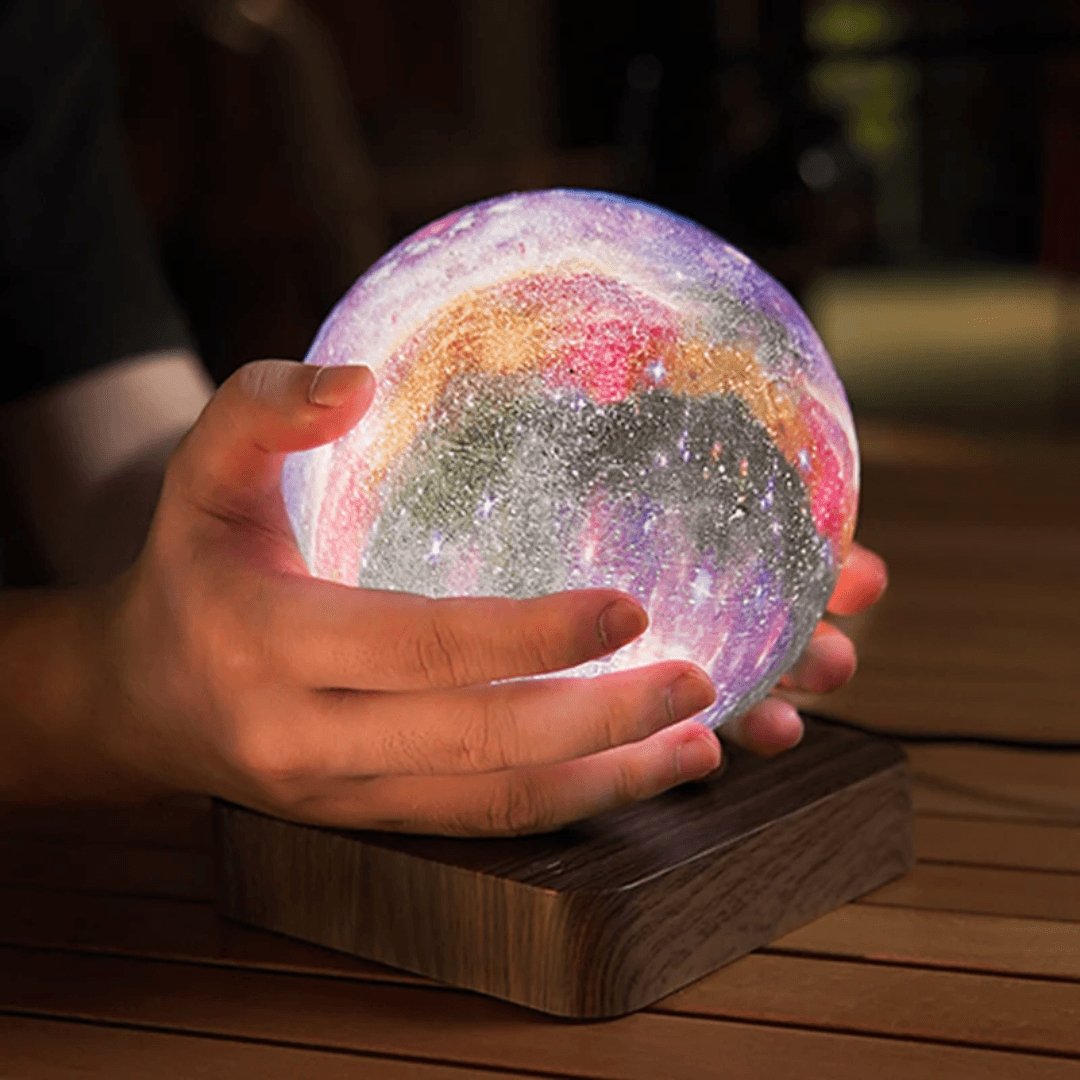 Magnetic Floating Moon Lamp with Remote Control 16-Color LED Night Light for Bedroom Office Desk Decor Space Enthusiast Gift | Thomler