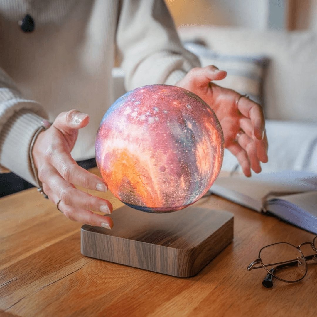 Magnetic Floating Moon Lamp with Remote Control 16-Color LED Night Light for Bedroom Office Desk Decor Space Enthusiast Gift | Thomler