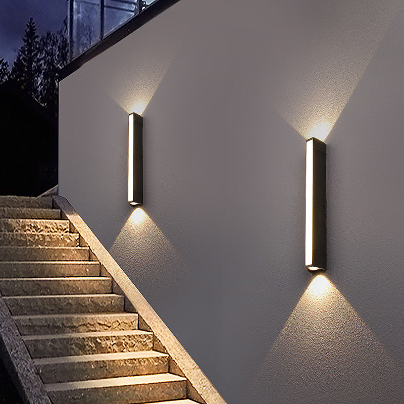 Outdoor Wall Light LED Waterproof Aluminum Modern Black for Patio Garden Entryway Exterior Lighting Fixture