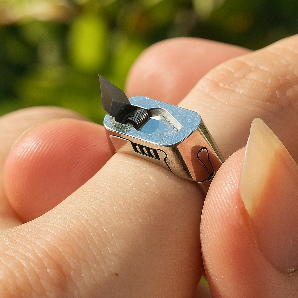 Taktischer Fingerring zur persönlichen Sicherheit, Everyday Carry EDC, kompaktes Schutzgerät, verdeckt tragbares Sicherheitsaccessoire, leichtes Metall | Thomler