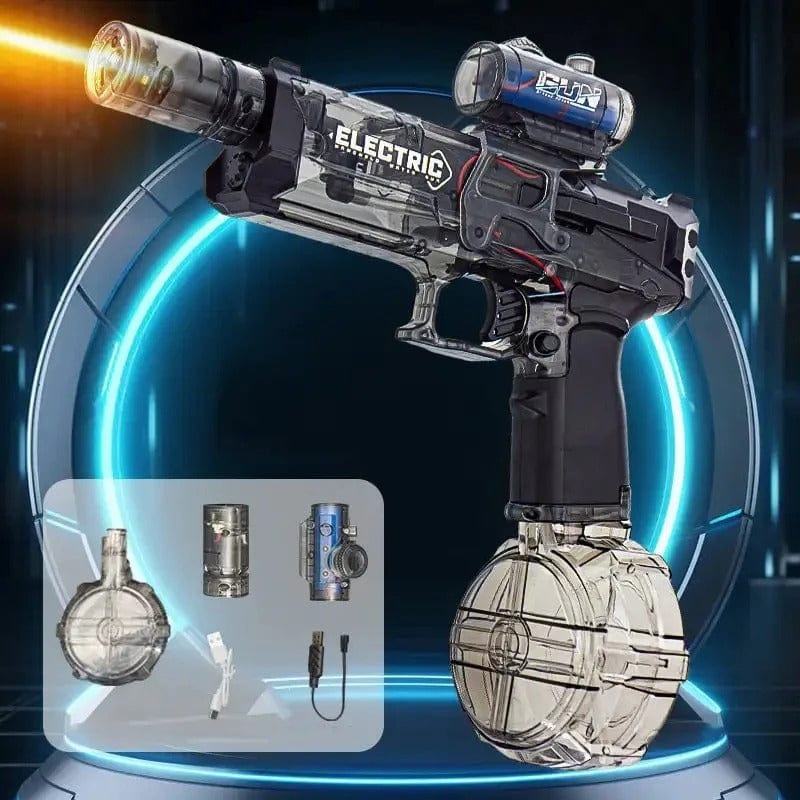 Elektrischer Wasserblaster mit LED-Lichtern & 500 ml Tank für Poolpartys, Strand & Garten – Wiederaufladbares Spielzeug für Kinder & Erwachsene