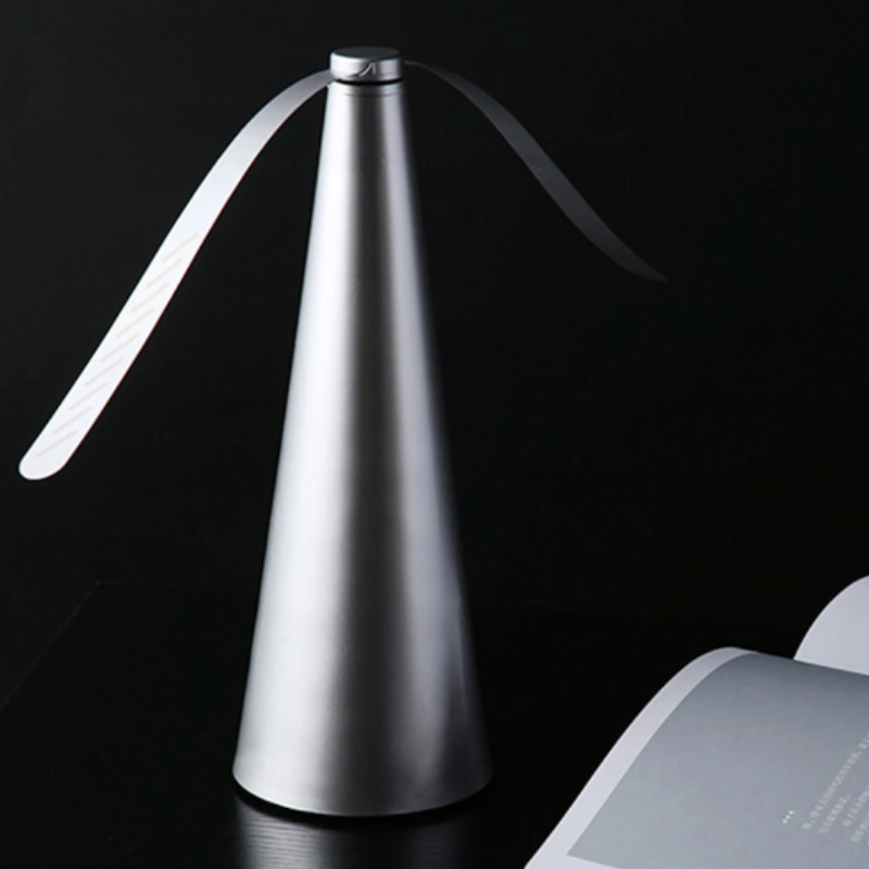 Battery-Powered Tabletop Fly Deterrent Fan with Light-Refraction Technology for Outdoor Dining, Picnics & Patios