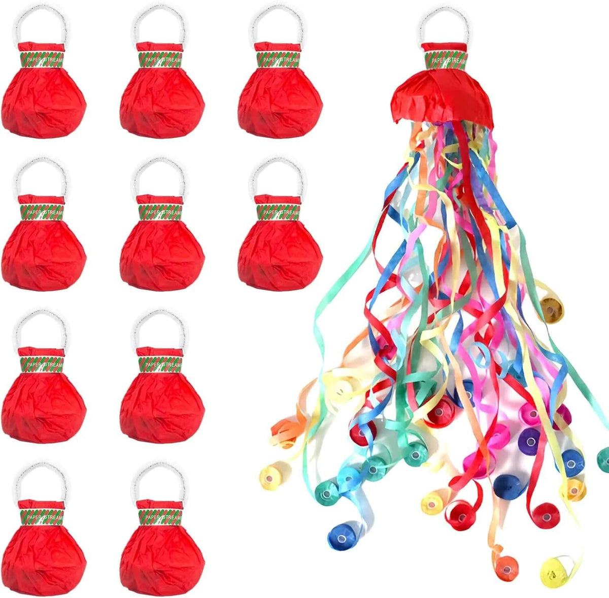 Biodegradable Celebration Streamers 16 ft Throw Length Mixed Colors for Weddings Birthdays Graduations Quiet Alternative to Confetti Indoor | Thomler
