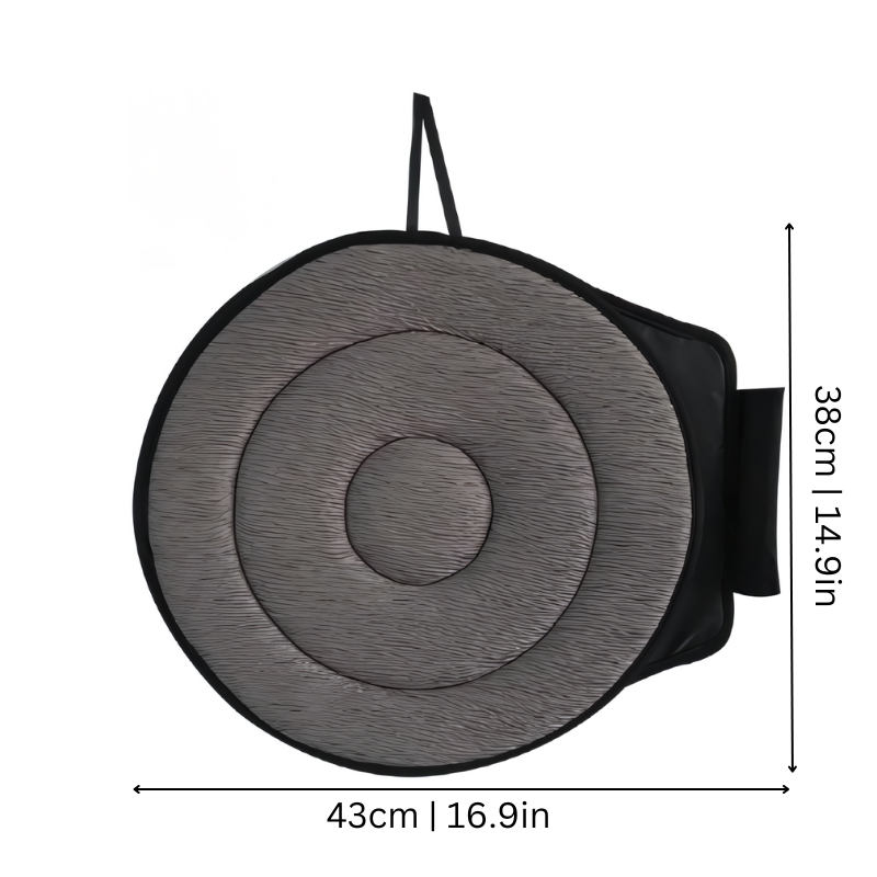 Rotating Transfer Cushion Memory Foam 360° Pivot Pad for Cars Wheelchairs Office Chairs Mobility Support Black Gray