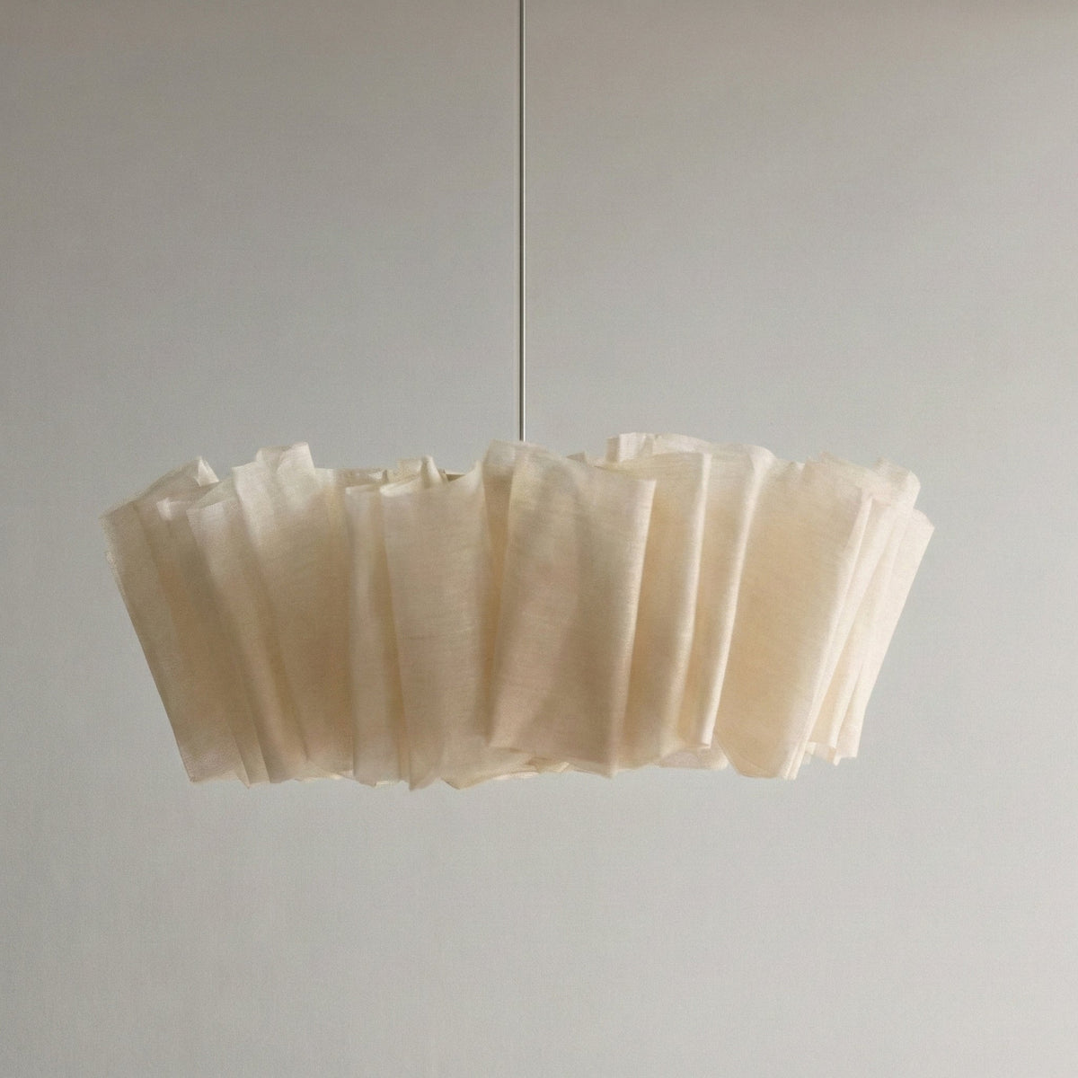Woven Fabric Pendant Light with Iron Frame for Dining Room & Bedroom – Soft Ambient Overhead Lighting Fixture for 110–160 sq ft Spaces – Min | Thomler