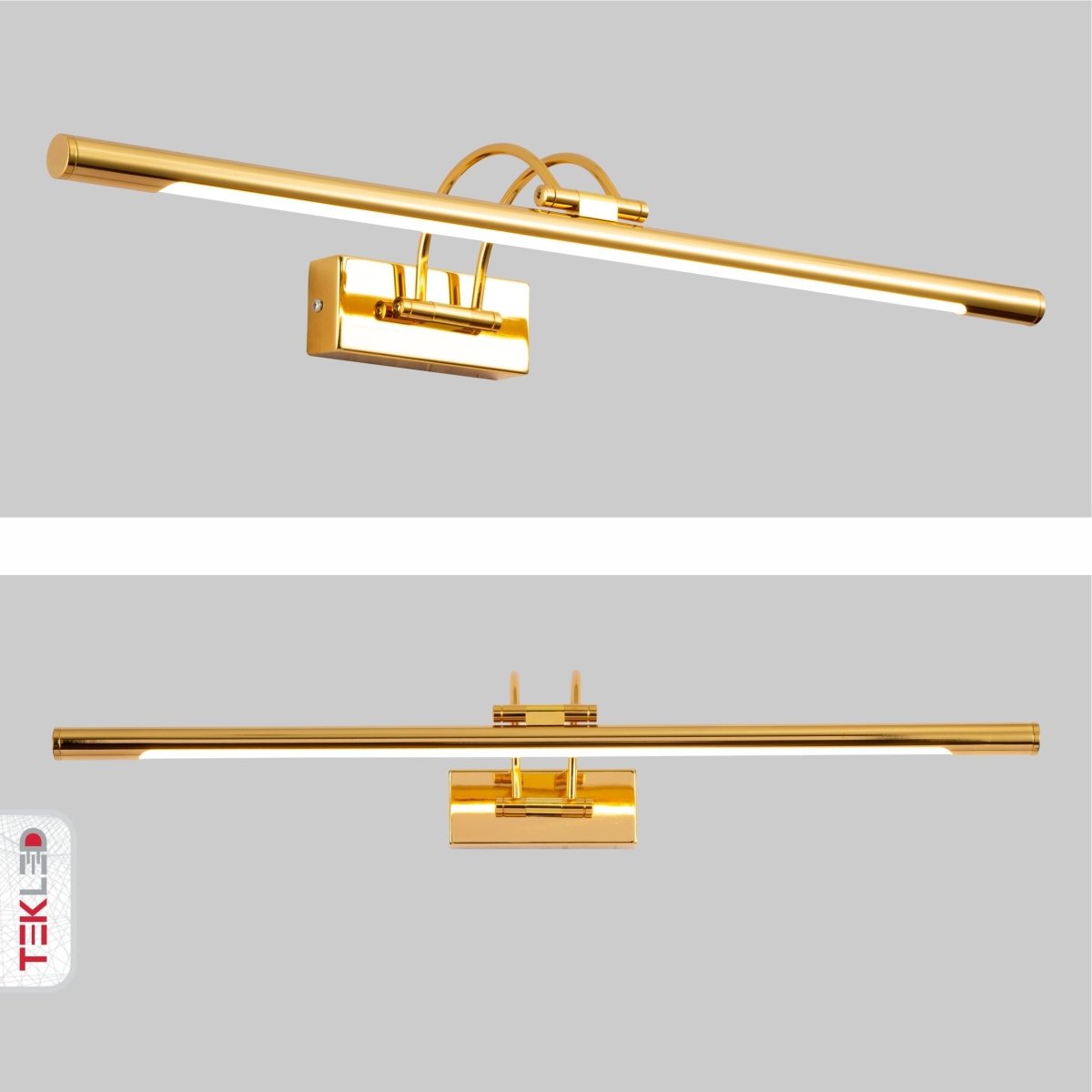 LED Picture Light Fixture 25 in Aluminum Artwork Display Bar for Paintings Frames Mirrors Warm White 8W Adjustable Accent Lighting for Galle | Thomler