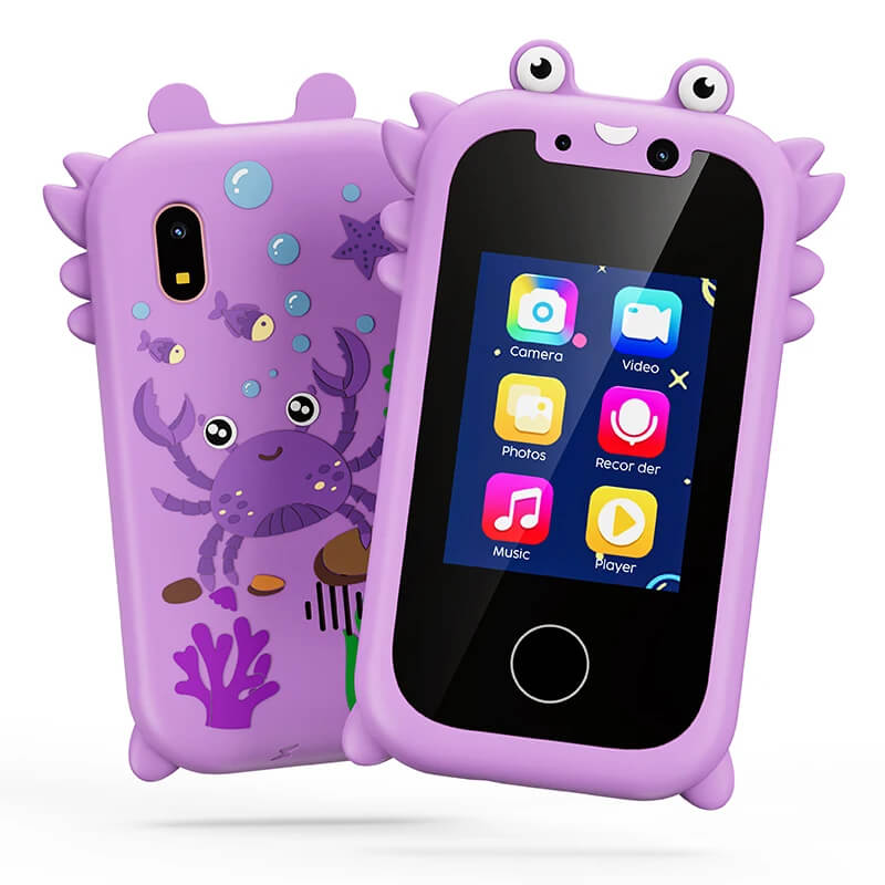 Kids' Touch Screen Play Phone with Dual Cameras, Music Player & Learning Games – Ages 3-7