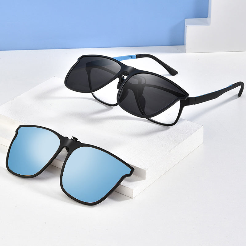 Magnetic Flip-Up Polarized Sunglasses Attachment for Prescription Glasses UV400 Protection | Thomler