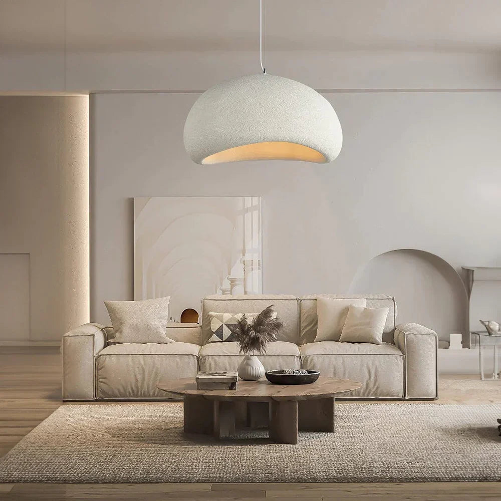 Ceiling Pendant Light Fixture Minimalist Japanese Design HDPE Glass Iron Hardwired for Dining Room Kitchen Island Living Room Bedroom Modern | Thomler