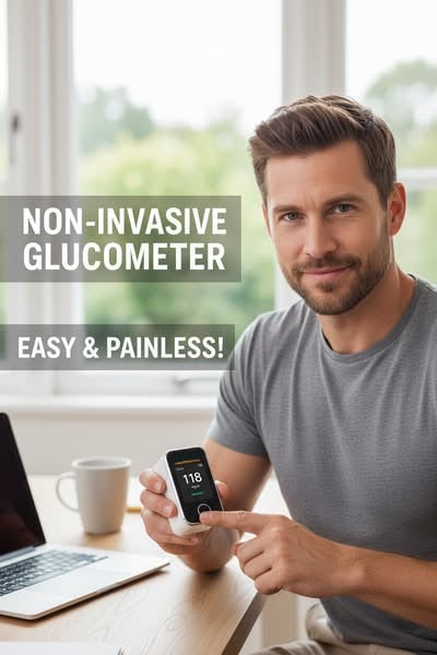 Medidor de glucosa en sangre con lectura en 5 segundos y pantalla digital