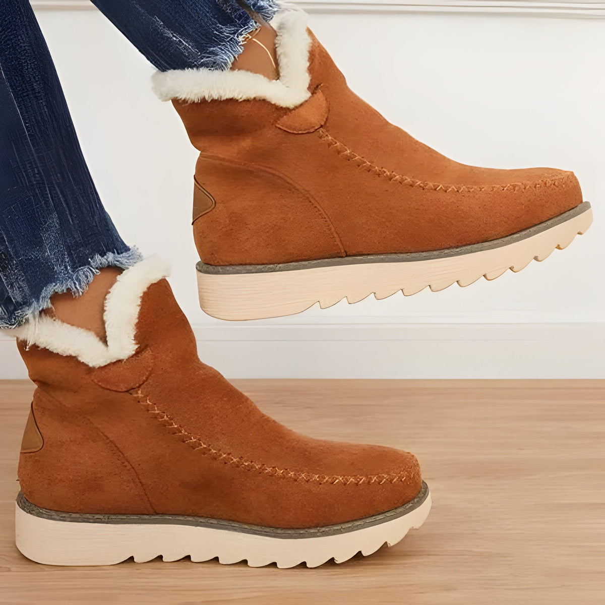 Isolierte Stiefeletten mit Elastiksenkeln und strukturierter Profilsohle