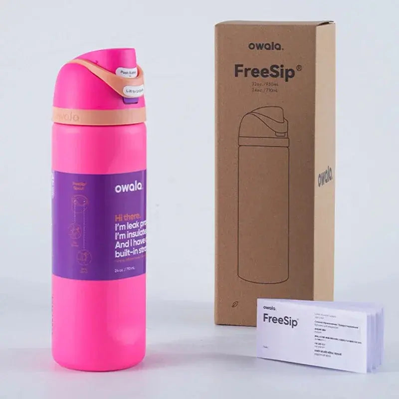 Botella de agua de acero inoxidable con aislamiento de 24 oz con boquilla de doble sorbo para gimnasio, senderismo e hidratación diaria | Thomler