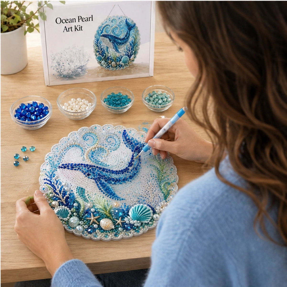 Kit de arte con perlas oceánicas Pearlcove DIY