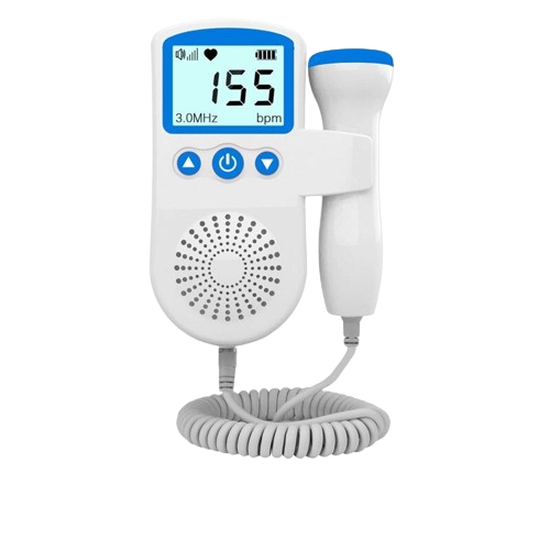 Tragbarer Fetal-Doppler mit LCD-Display für die Schwangerschaft – Ultraschall-Gerät für werdende Mütter zur Überwachung des Herzschlags zu Hause