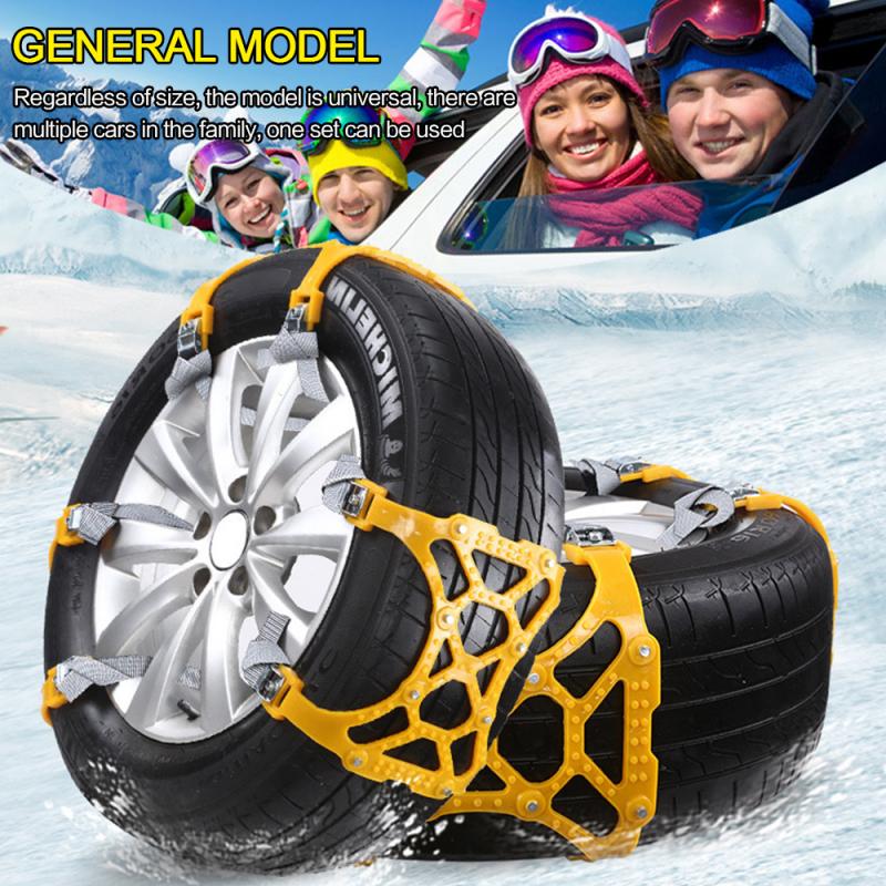 Correas de tracción de emergencia para neumáticos de coche: ayuda de agarre invernal para nieve, hielo y barro