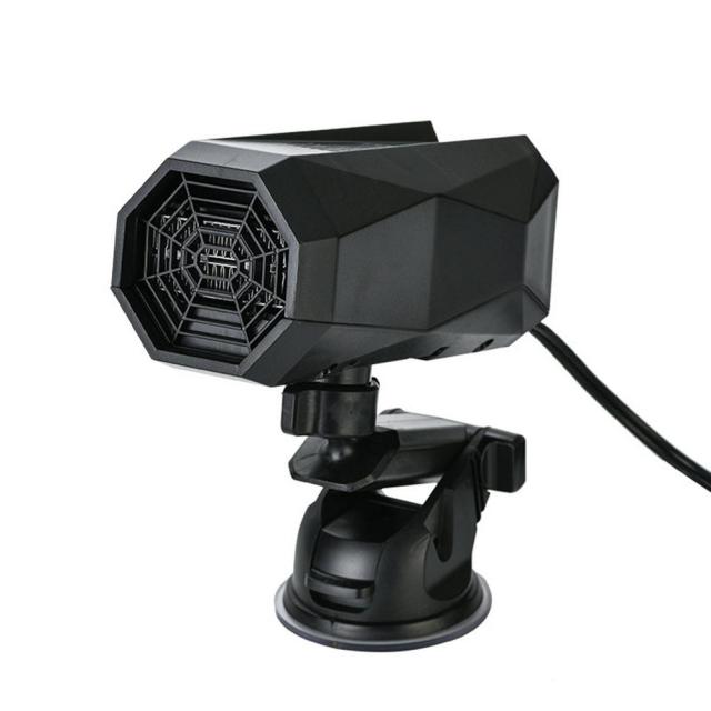 Portable 12V/24V Car Windshield Defroster & Heater – Cigarette Lighter Plug-In with 360° Adjustable Mount