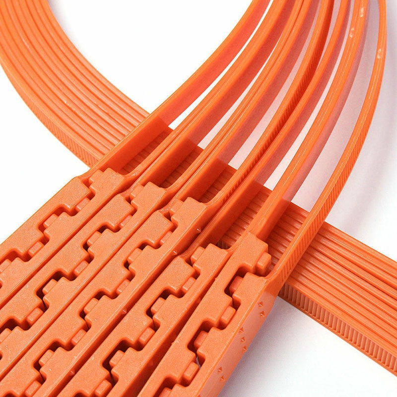 Emergency Tire Traction Straps for Snow, Ice & Mud – Universal Fit Anti-Slip Car Chains for Winter Driving