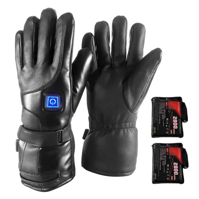 Battery-Powered Heated Gloves with Touchscreen Fingers – Windproof Winter Hand Warmers for Men & Women