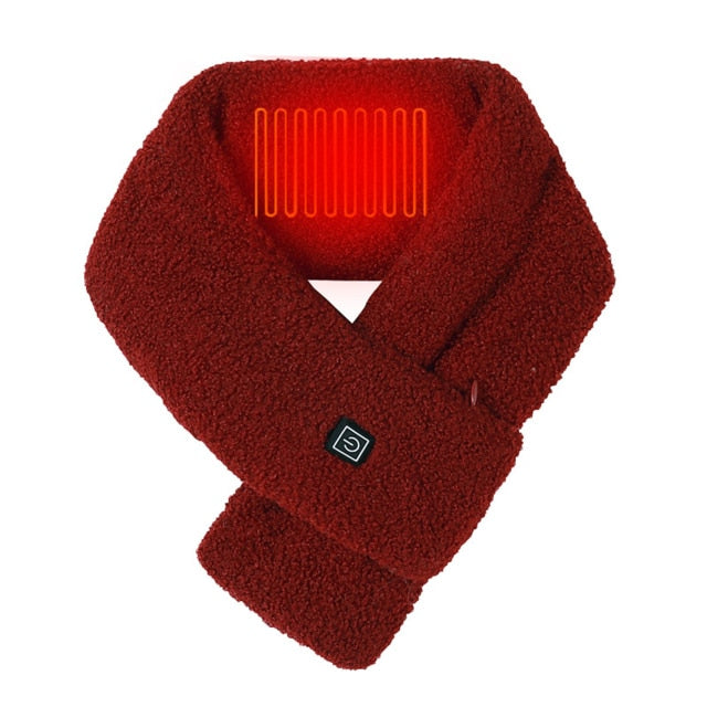 USB Heated Fleece Neck Warmer with 3 Temperature Settings