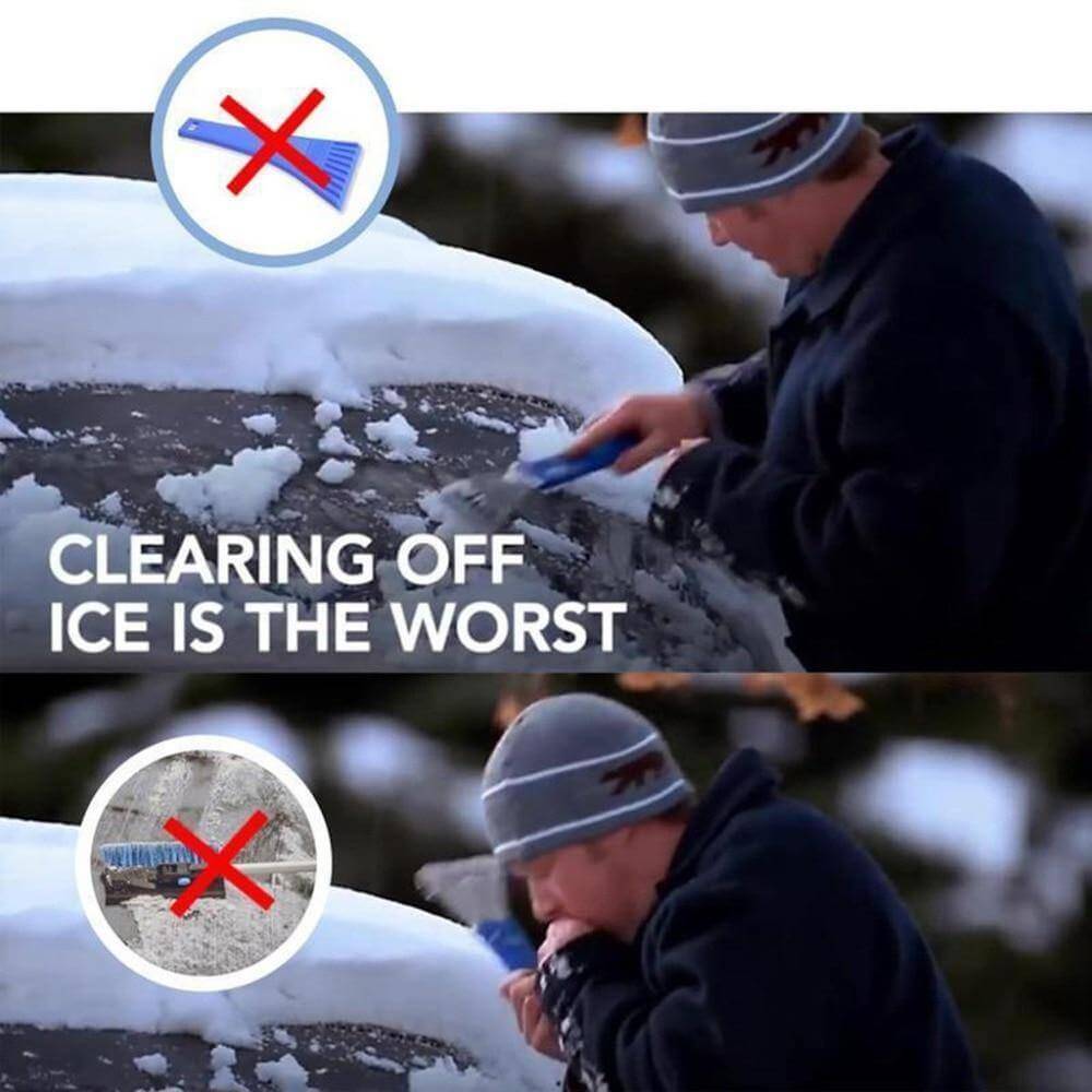 Conical Windshield Ice Scraper for Cars – 360° Clearing Tool with Ice Breaker Tip