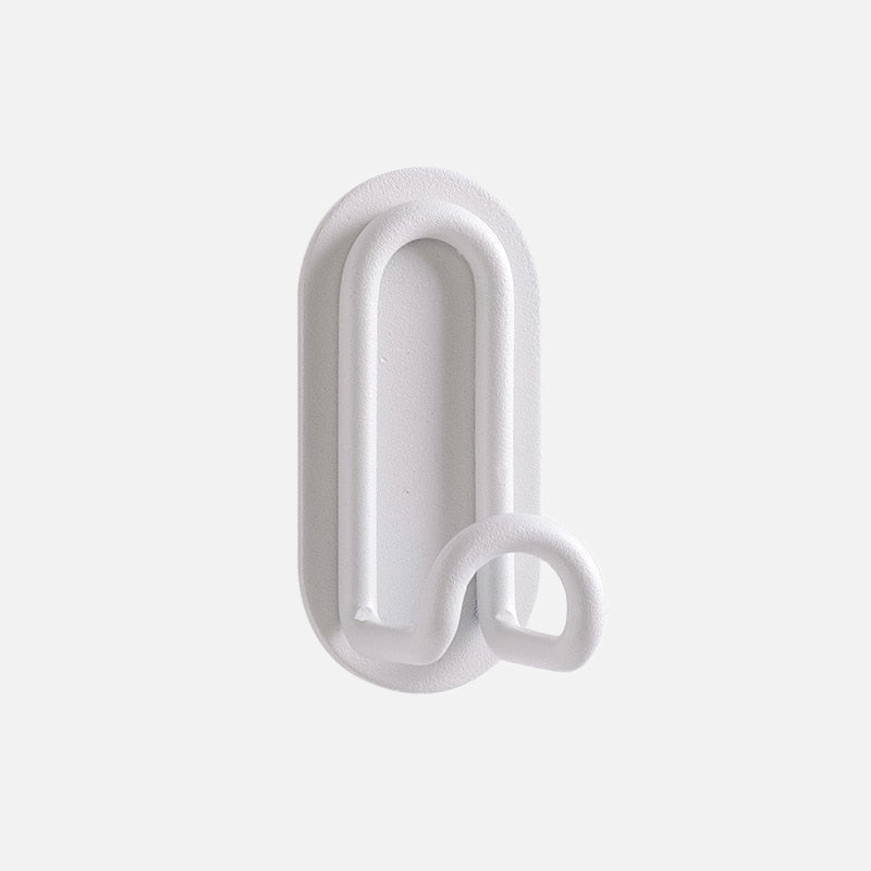 Adhesive Metal Hooks for Bathroom & Kitchen Storage — Dual-Hook Design, No Drilling, Lightweight Organizer for Keys, Towels, Accessories | Thomler