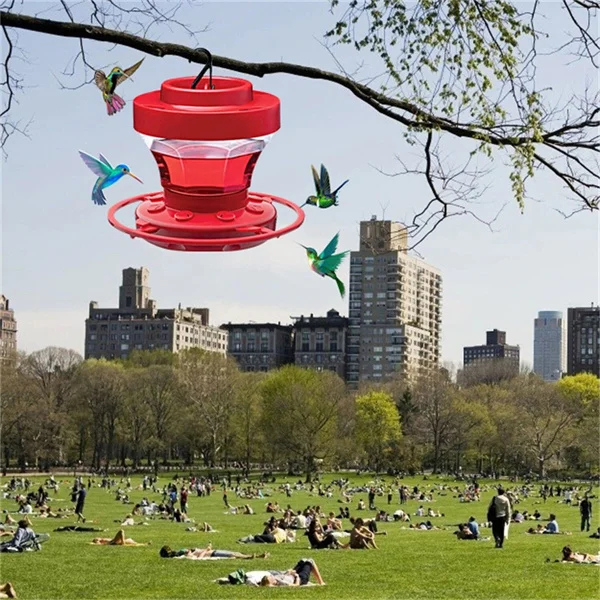 Comedero para colibríes a prueba de abejas con percha - capacidad de 16 oz fl