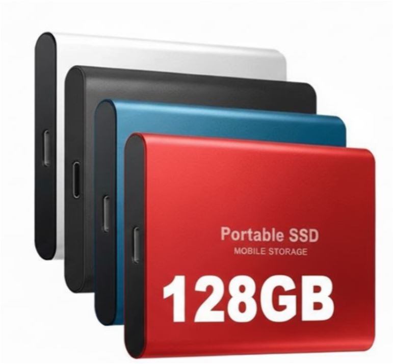Portable Solid-State Drive 128GB USB-C High-Speed Data Transfer Up to 1050 MB/s for Mac PC Windows Linux Laptop Desktop Computer Travel Work