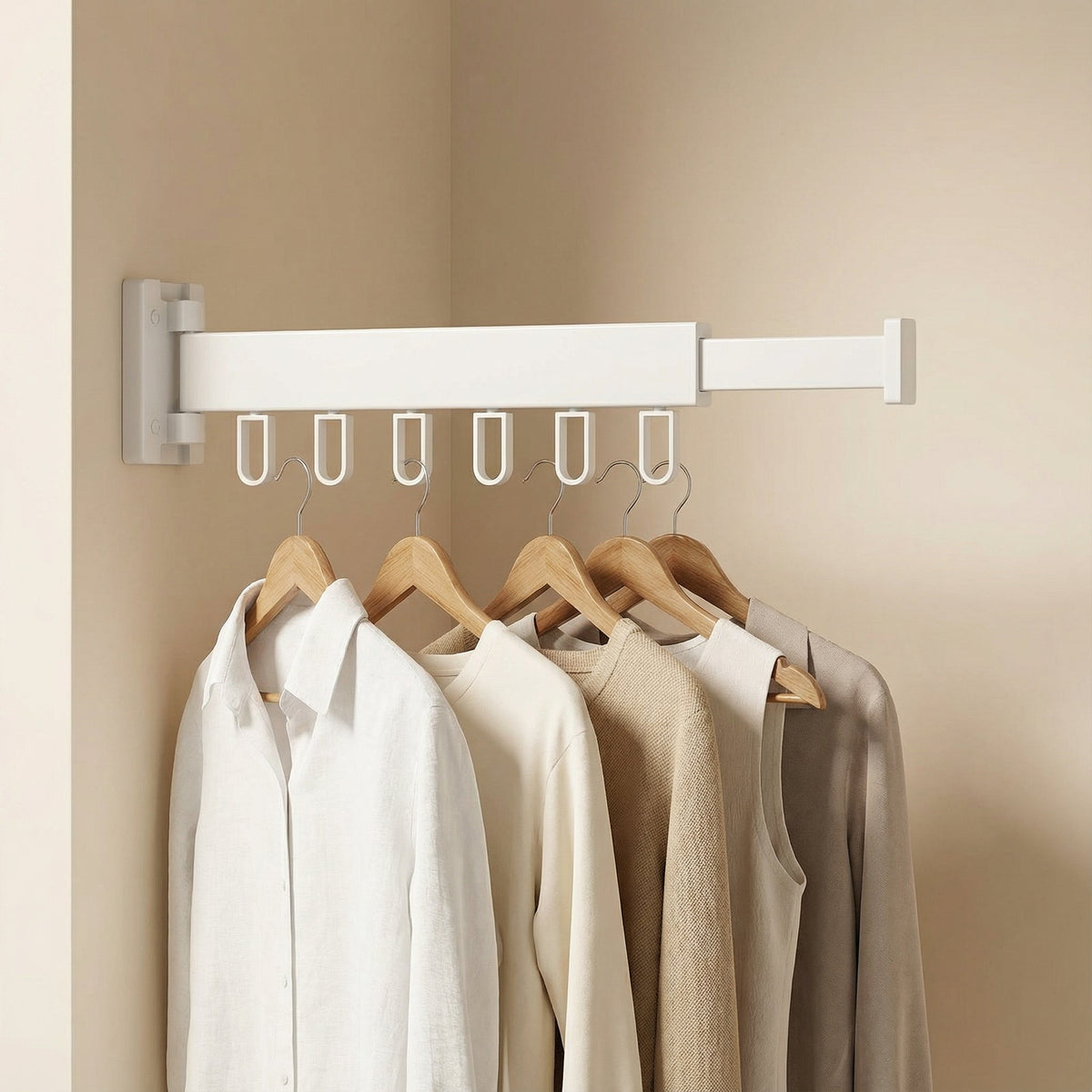Tendedero de pared retráctil para ropa