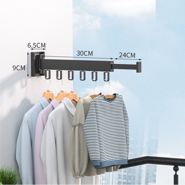 Tendedero de pared retráctil para ropa