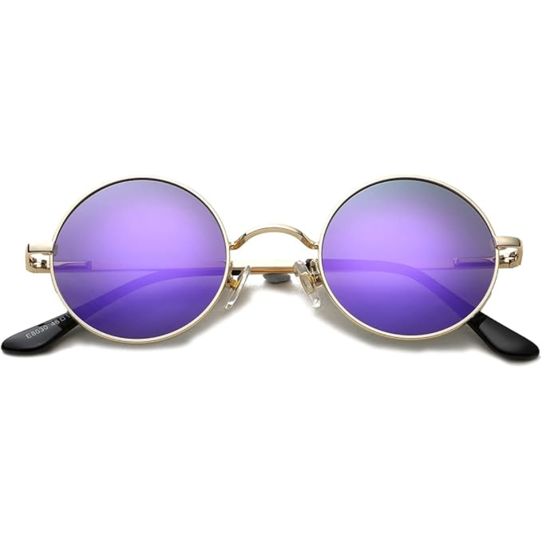 Ronde gepolariseerde zonnebril met montuur, anti-reflecterend, uv-bescherming, vintage ronde bril voor buiten, strand, festival en dagelijks gebruik voor dames en heren
