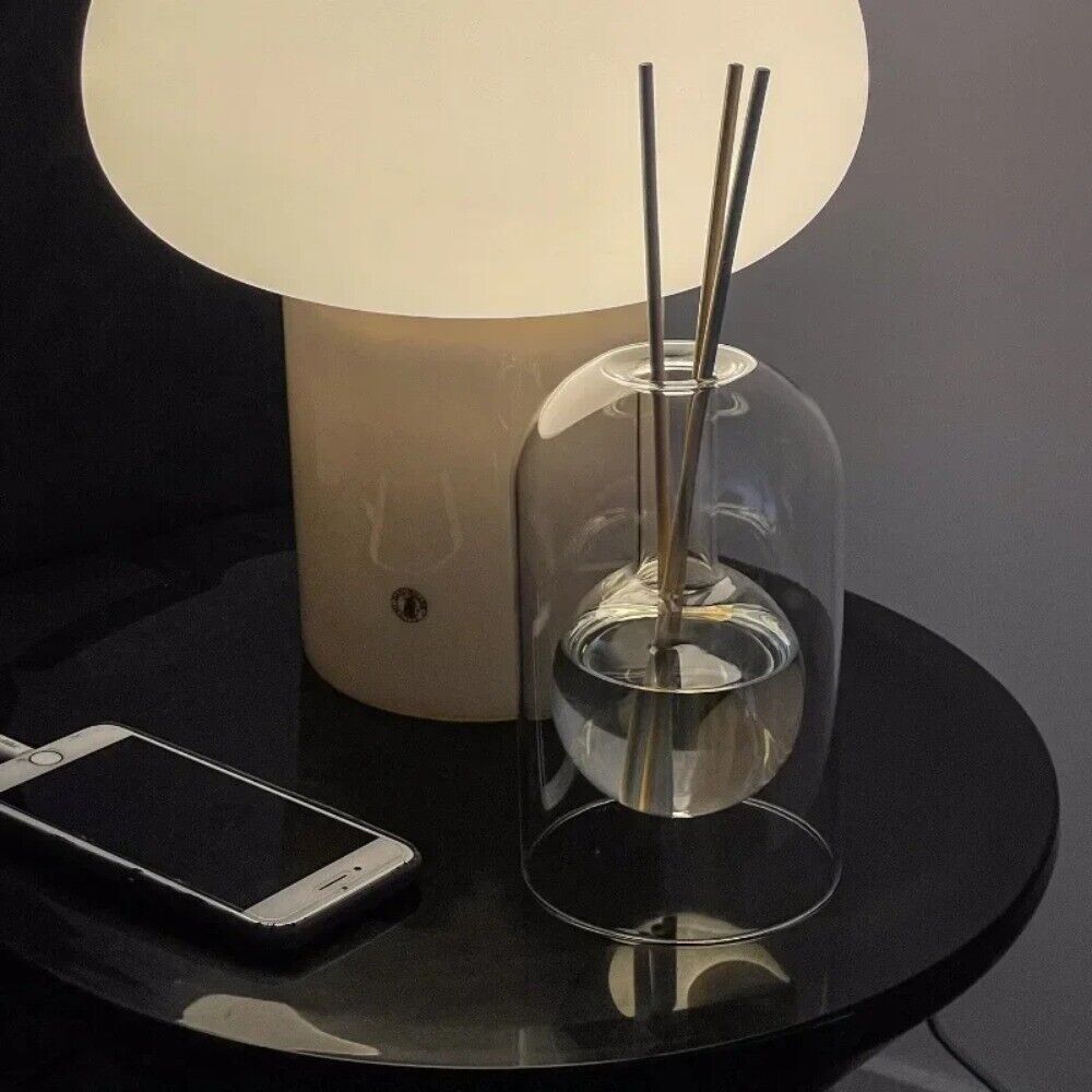 Reed Diffuser Set with Hollow Glass Vessel for Essential Oils - Natural Wood & Glass Aromatherapy Dispenser for Home, Office, Bedroom & Livi | Thomler