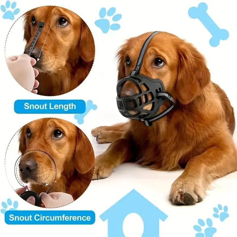 Mesh Dog Muzzle for Training & Safety | Adjustable Fit for Small to Large Breeds | Anti-Bite & Bark Control | Pet Safety Accessory | Thomler