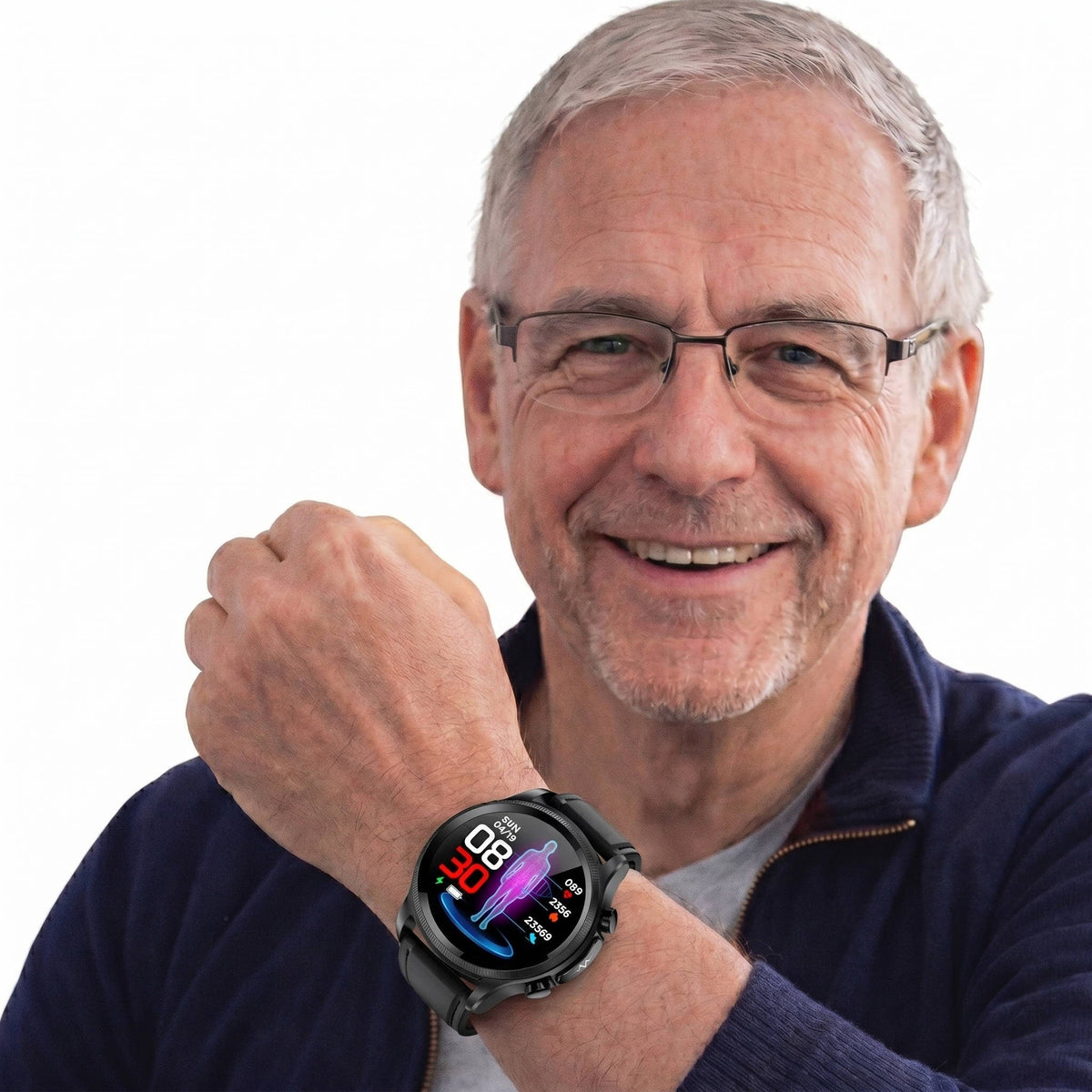 Smart Wellness Watch With AMOLED Display And Activity Tracking For Sleep And Movement Monitoring
