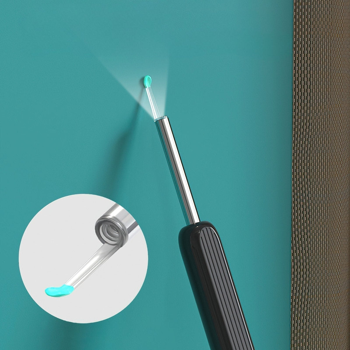 Draadloze oorreinigingscamera met HD-lens en siliconen opzetstuk voor iPhone & Android, veilig hulpmiddel voor het verwijderen van oorsmeer