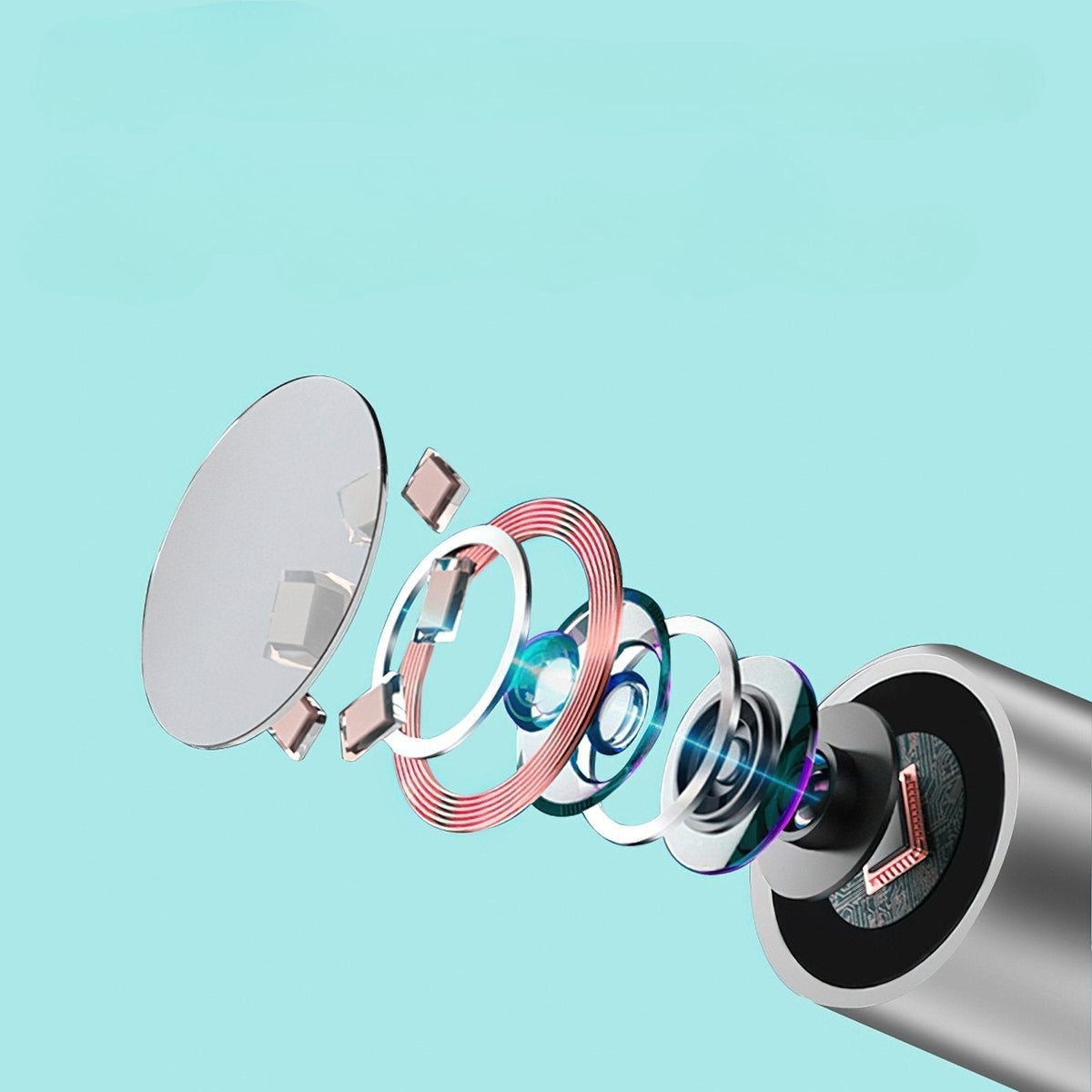 Draadloze oorreinigingscamera met HD-lens en siliconen opzetstuk voor iPhone & Android, veilig hulpmiddel voor het verwijderen van oorsmeer