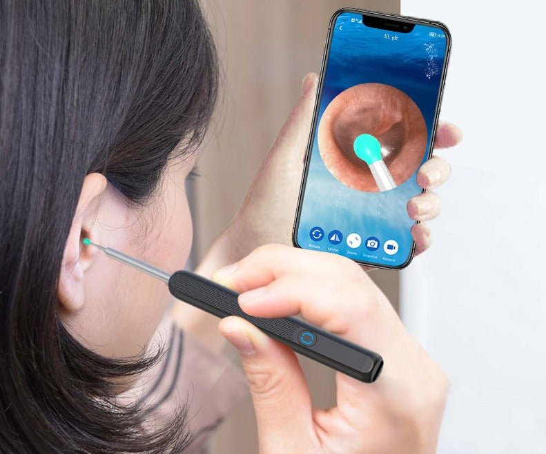 Visuelles Ohrenschmalz-Entfernungstool mit HD-Kamera für iPhone & Android, kabelloses Ohrreinigungsset, sicherer Löffel für Erwachsene & Kinder