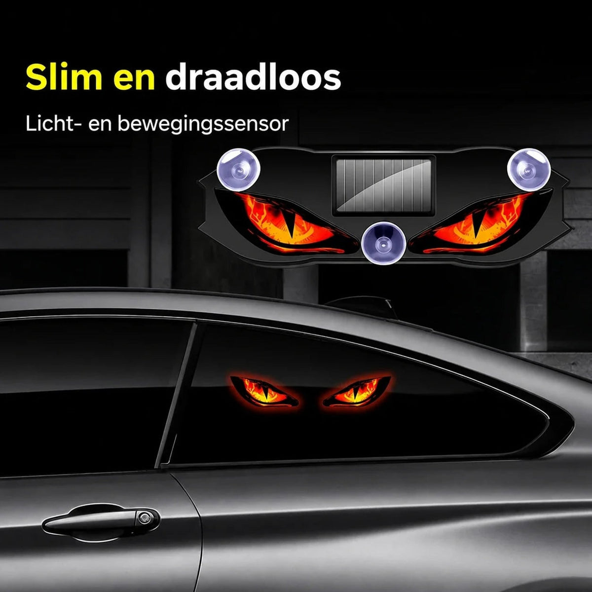 Solar Car Light Display With Motion Sensor And Suction Cups