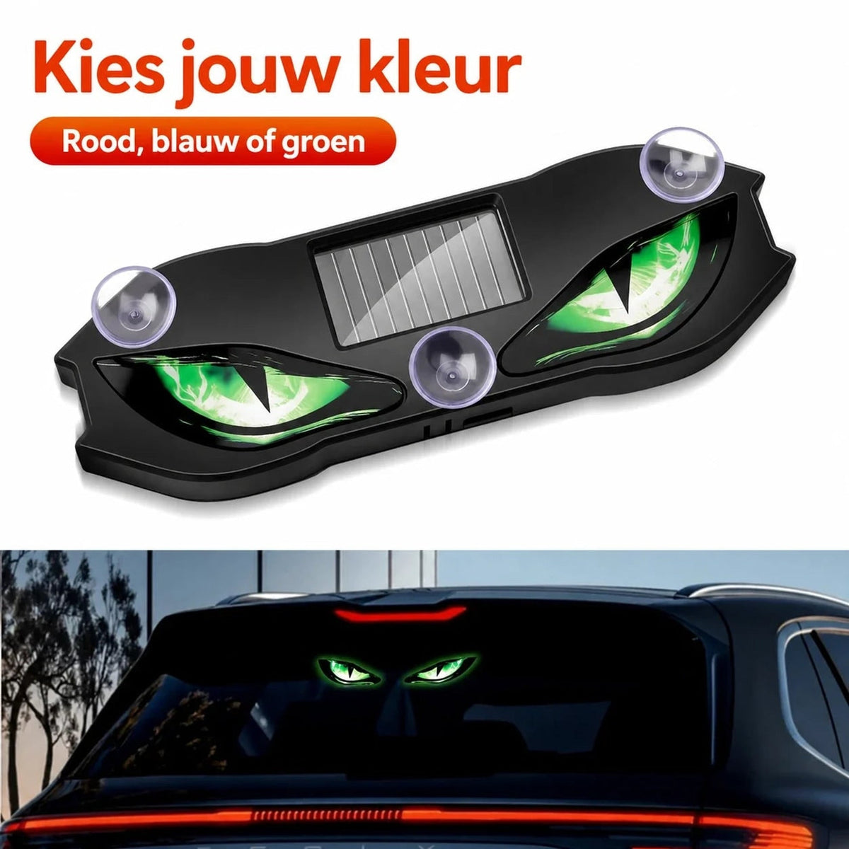 Solarbetriebene Auto-Lichtanzeige mit Bewegungssensor und Saugnäpfen