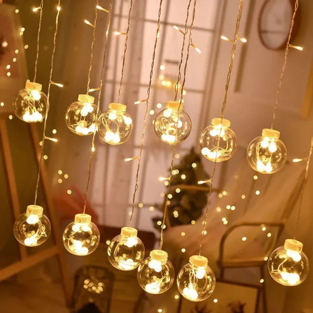 Guirnalda de luces LED solares decorativas para exteriores, 3 metros, bombillas colgantes resistentes a la intemperie para patio, jardín, pérgola, terraza y patio trasero | Thomler