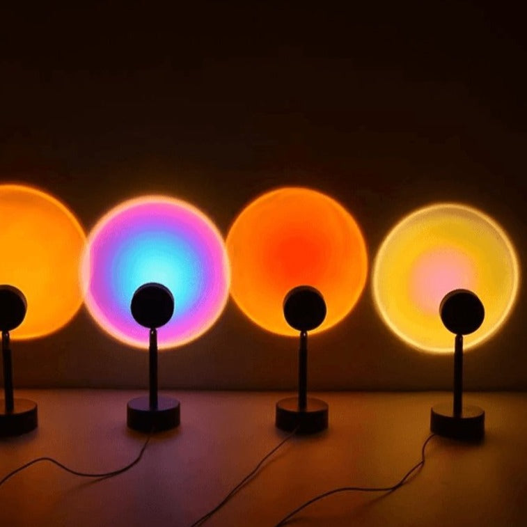 Projection Atmosphere Lamp with 16 Color Modes and Remote Control for Home Bedroom Living Room Decor | Adjustable Angle USB-Powered Ambient | Thomler