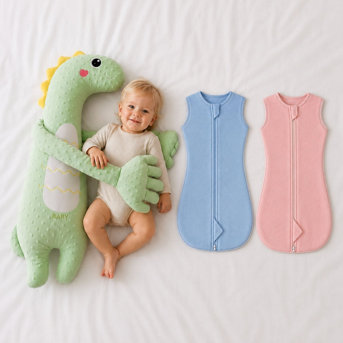 Pack de arrullo para bebé y peluche relajante con palmadas – Arrullo para brazos en alto con compañero de sueño rítmico