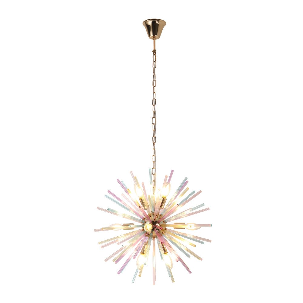 22-Inch Multi-Color Sputnik Ceiling Light with Adjustable 79-Inch Cord Dimmable Brass Fixture for Dining Room Living Room Entryway Modern St | Thomler