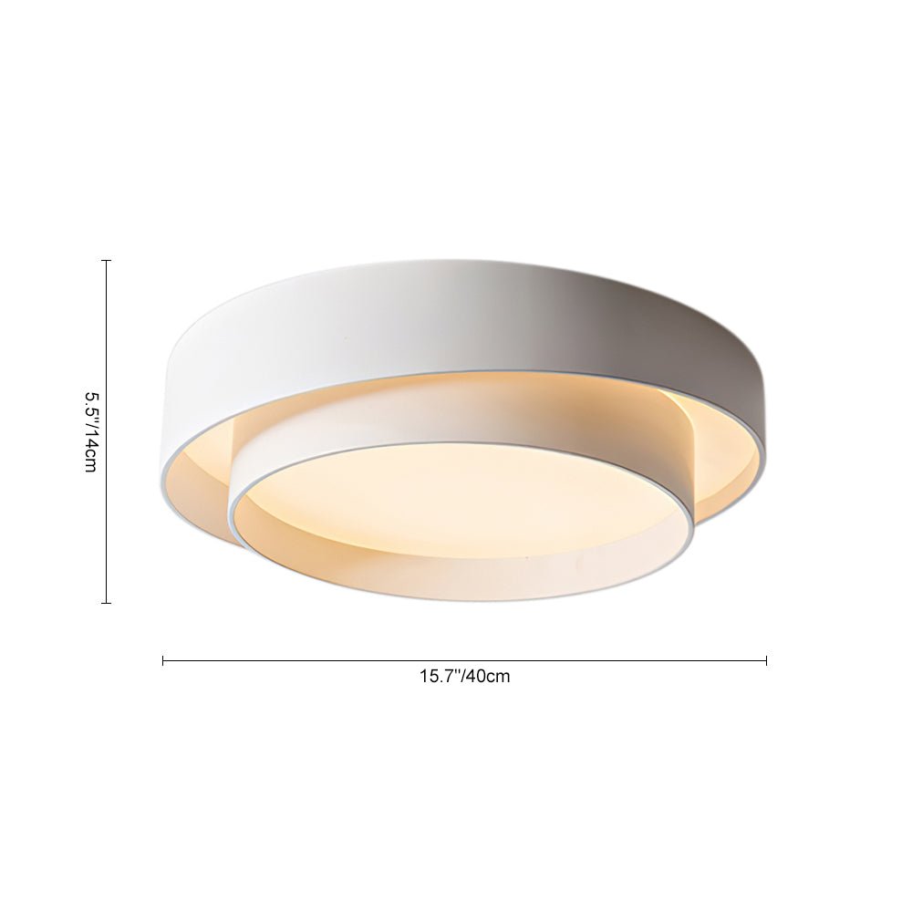 LED Flush Mount Ceiling Light 15 inch Round Metal Low Profile Fixture for Bedrooms Living Rooms Kitchens 1260 Lumens Energy Efficient Contem | Thomler