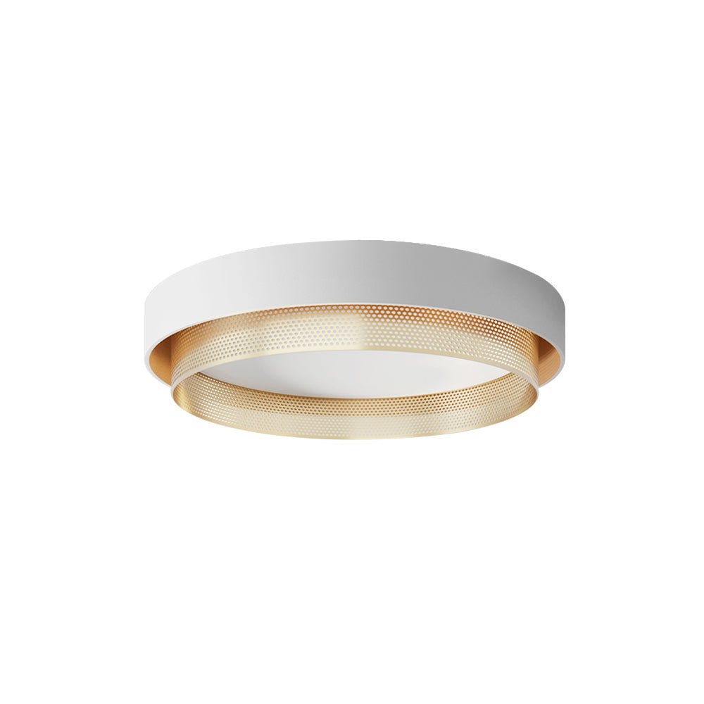 20-Zoll LED-Ring-Deckenleuchte, flache Montage, Metall, Schwarz oder Weiß, für Flur, Schlafzimmer, Wohnzimmer, moderne, flache, runde Leuchte, integriert | Thomler
