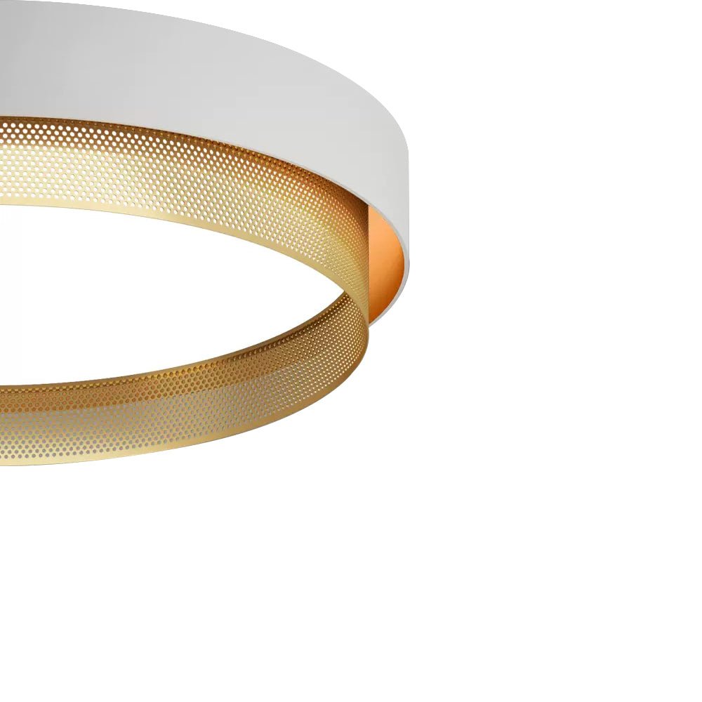 20-Zoll LED-Ring-Deckenleuchte, flache Montage, Metall, Schwarz oder Weiß, für Flur, Schlafzimmer, Wohnzimmer, moderne, flache, runde Leuchte, integriert | Thomler