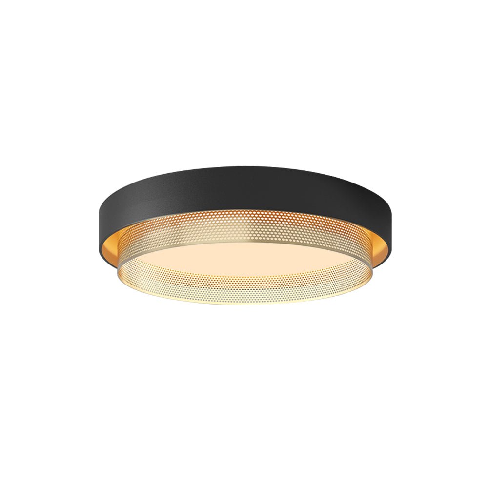 20-Zoll LED-Ring-Deckenleuchte, flache Montage, Metall, Schwarz oder Weiß, für Flur, Schlafzimmer, Wohnzimmer, moderne, flache, runde Leuchte, integriert | Thomler