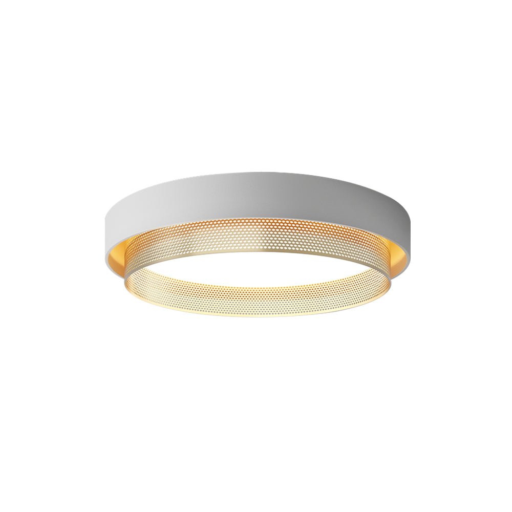 20-Zoll LED-Ring-Deckenleuchte, flache Montage, Metall, Schwarz oder Weiß, für Flur, Schlafzimmer, Wohnzimmer, moderne, flache, runde Leuchte, integriert | Thomler