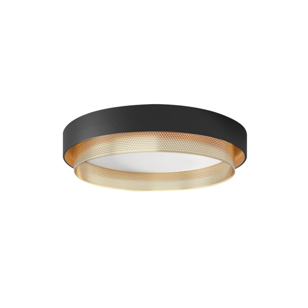 20-Zoll LED-Ring-Deckenleuchte, flache Montage, Metall, Schwarz oder Weiß, für Flur, Schlafzimmer, Wohnzimmer, moderne, flache, runde Leuchte, integriert | Thomler