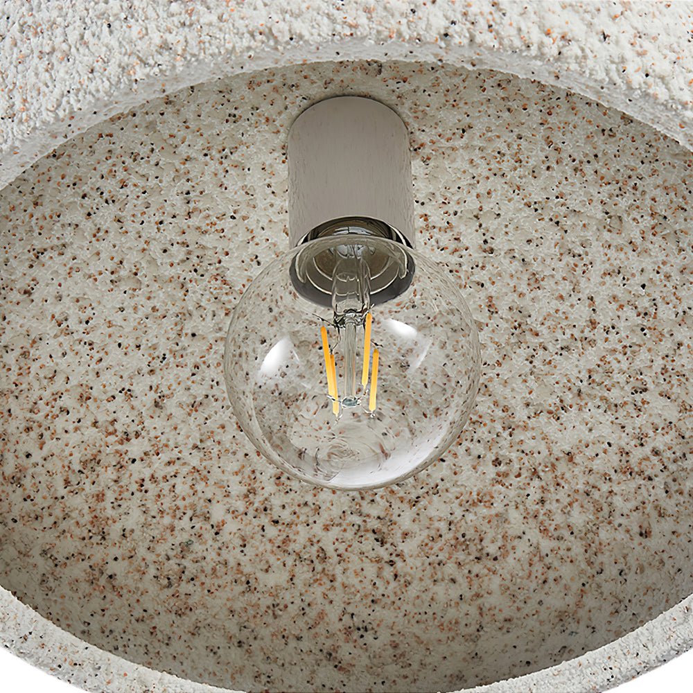 Semi-Flush Mount Dome Light Fixture 14 in Textured Metal Dimmable Overhead Lighting for Bedroom Living Room Kitchen Hallway Low Ceiling Nord | Thomler